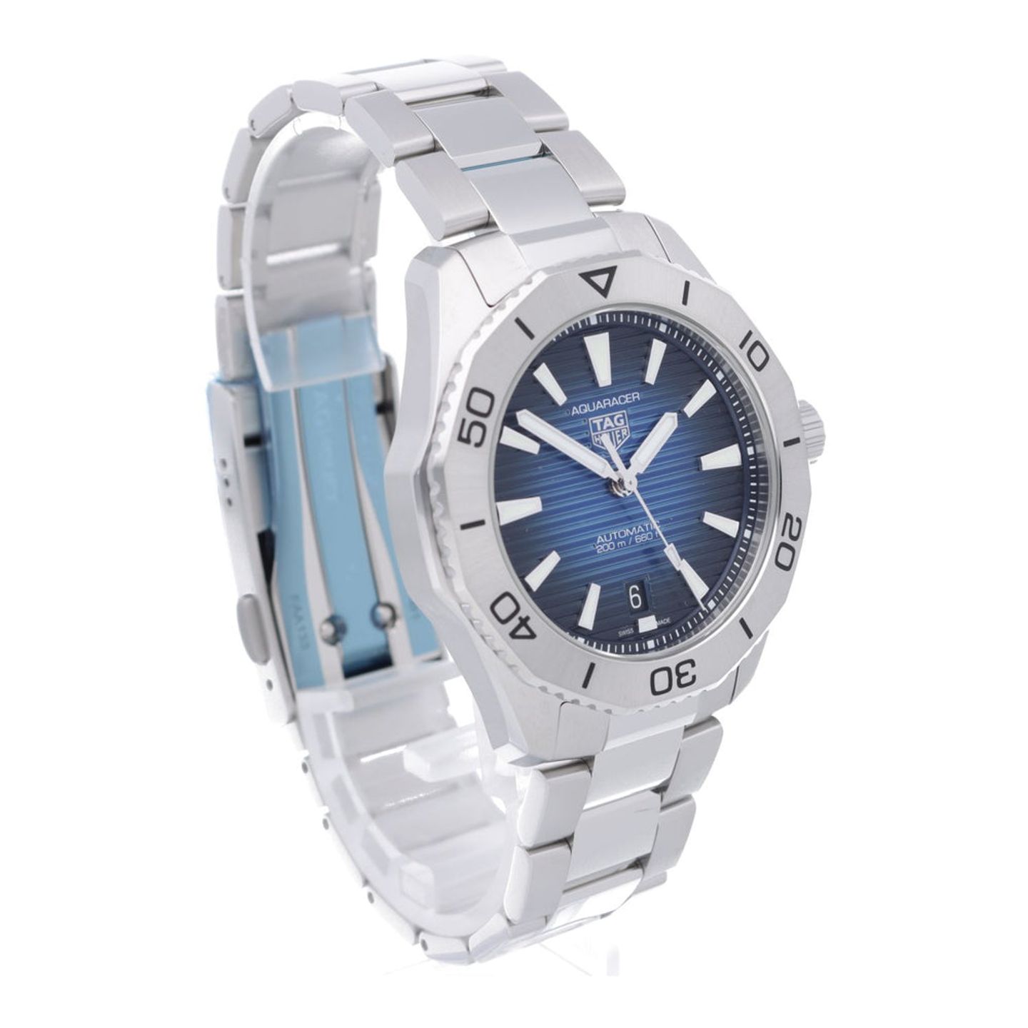 TAG Heuer Aquaracer WBP2111.BA0627 (2024) - Blue dial 40 mm Steel case (7/7)