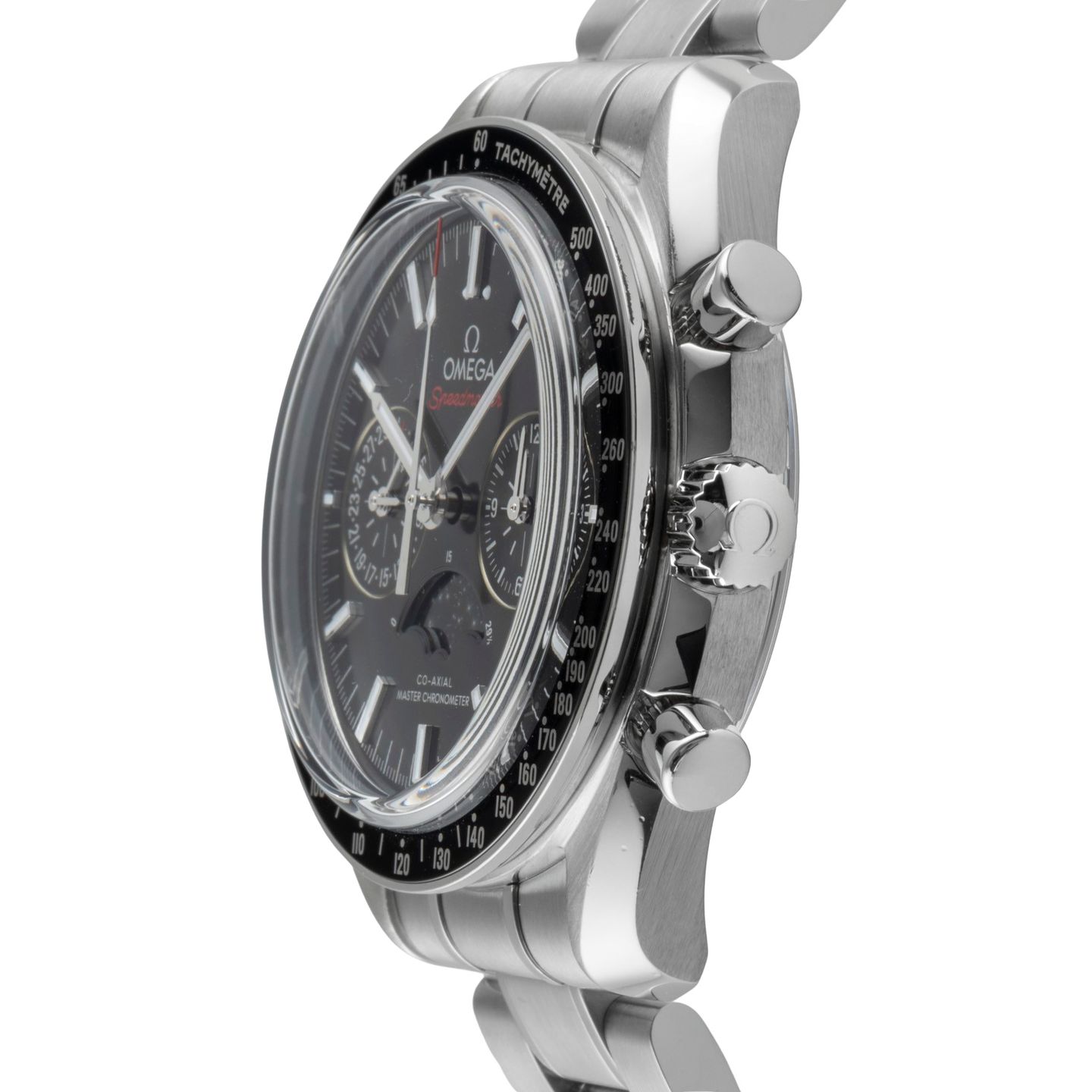 Omega Speedmaster Moonphase 304.30.44.52.01.001 (Unknown (random serial)) - Black dial 44 mm Steel case (6/8)