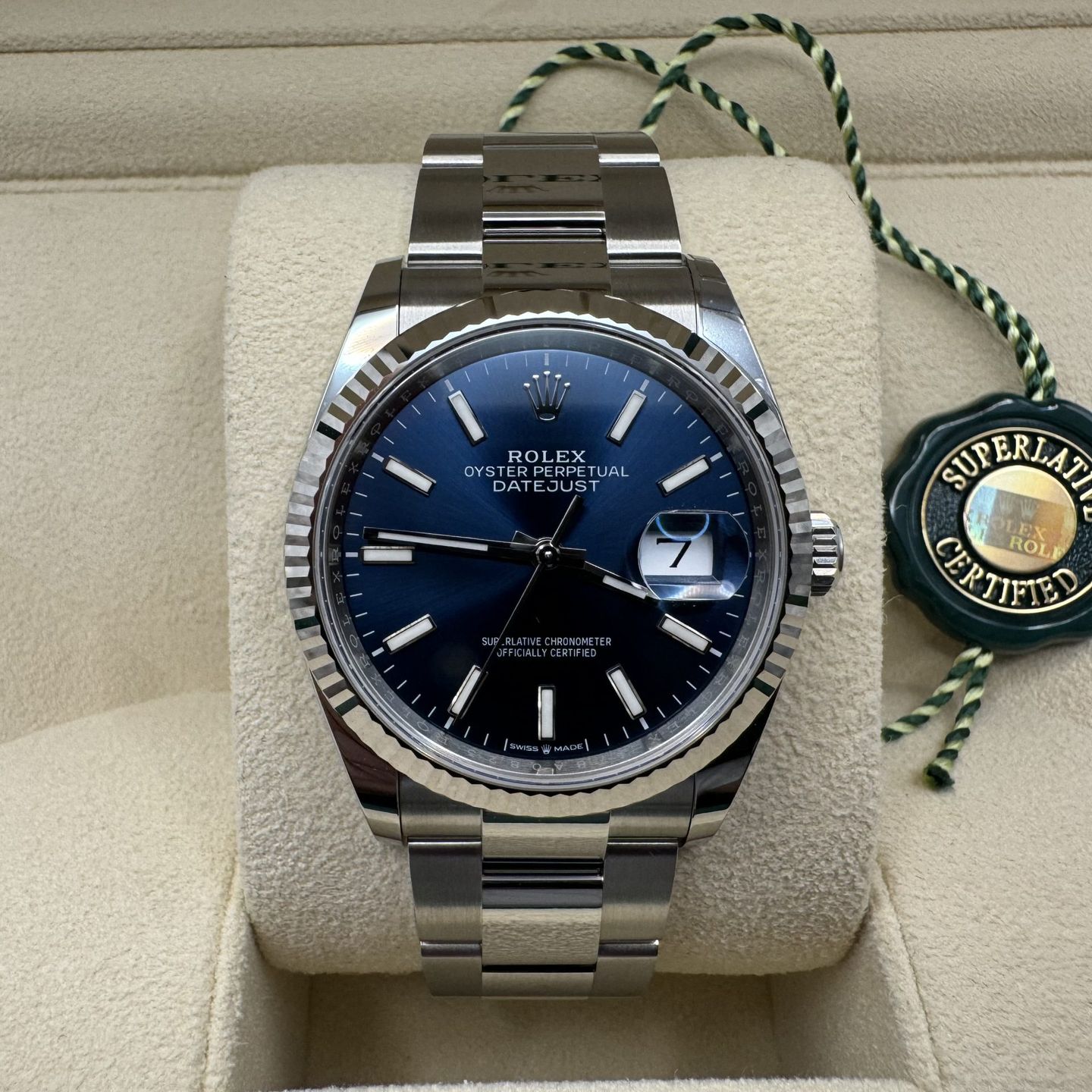 Rolex Datejust 36 126234 (2024) - Blue dial 36 mm Steel case (1/8)