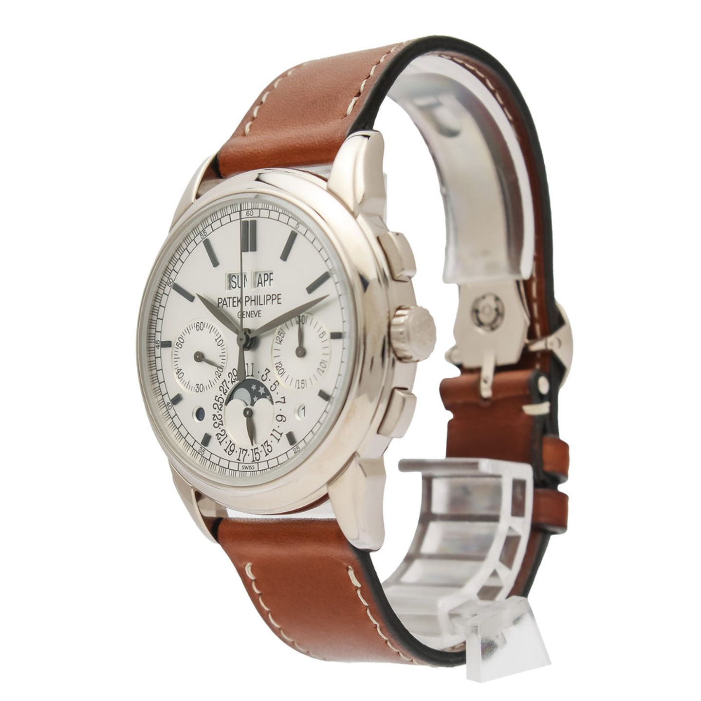 Patek Philippe Perpetual Calendar Chronograph 5270G-001 (2012) - Silver dial 41 mm White Gold case (5/12)