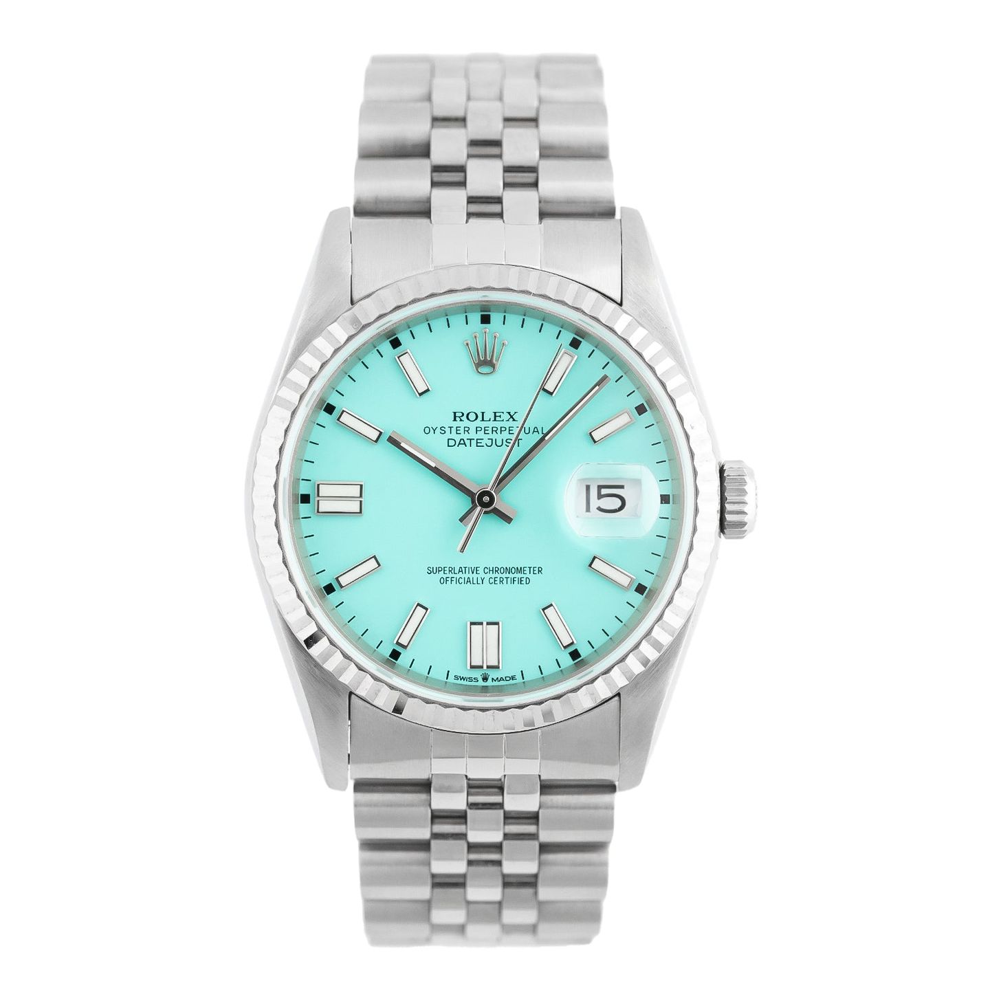 Rolex Datejust 36 16234 (1993) - Turquoise dial 36 mm Steel case (1/5)