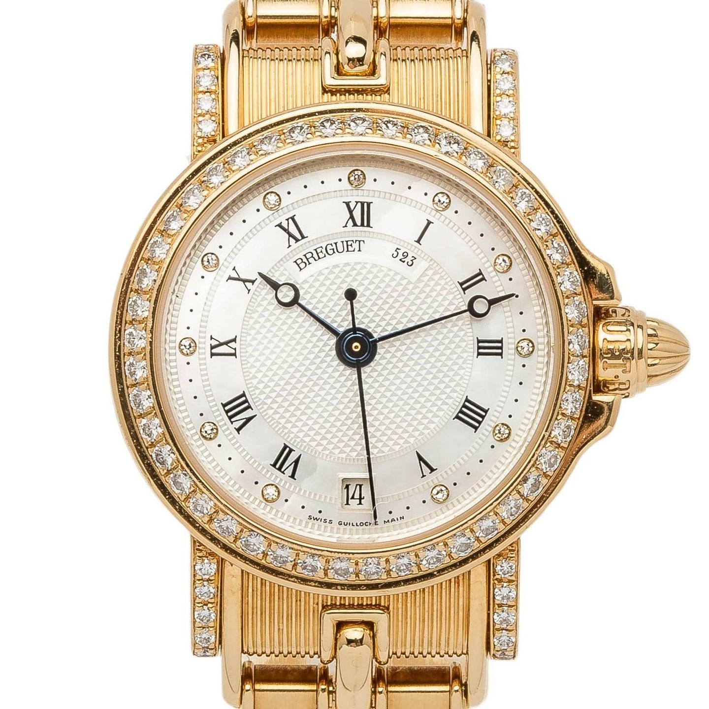 Breguet Marine 8401BA/52/A40.DD00 (Unknown (random serial)) - Pearl dial 26 mm Yellow Gold case (1/5)