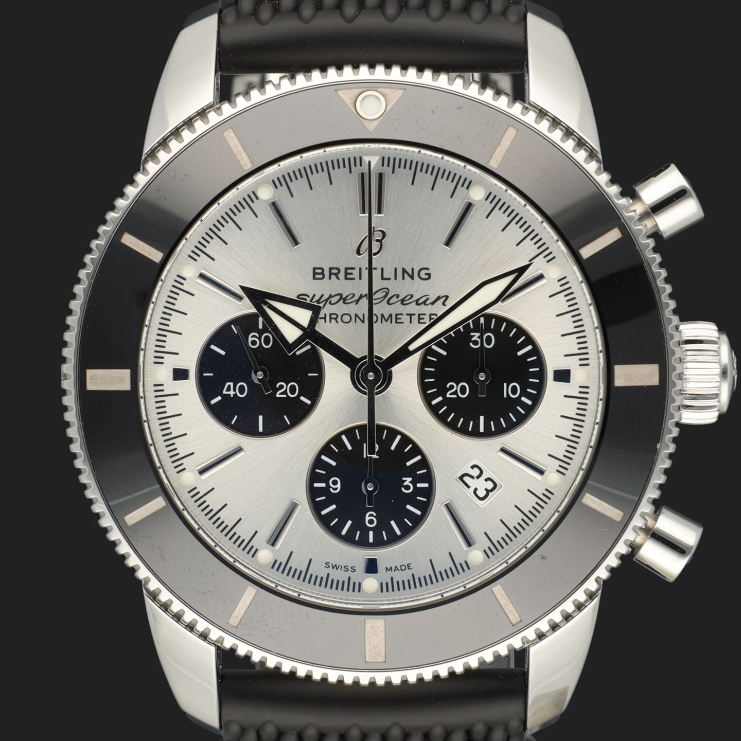 Breitling Superocean Heritage II Chronograph AB0162121B1S1 (2022) - Zwart wijzerplaat 44mm Staal (2/8)