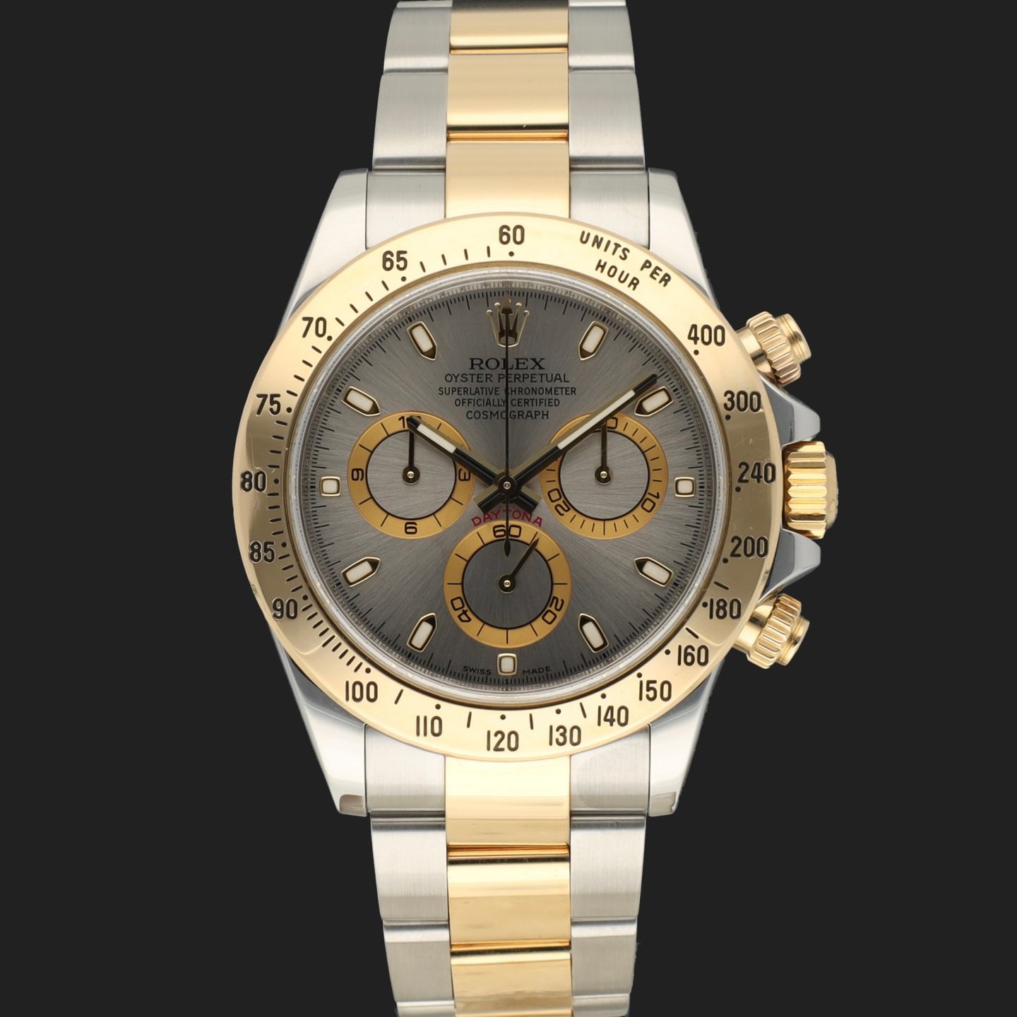 Rolex Daytona 116523 (2016) - Grey dial 40 mm Gold/Steel case (3/8)