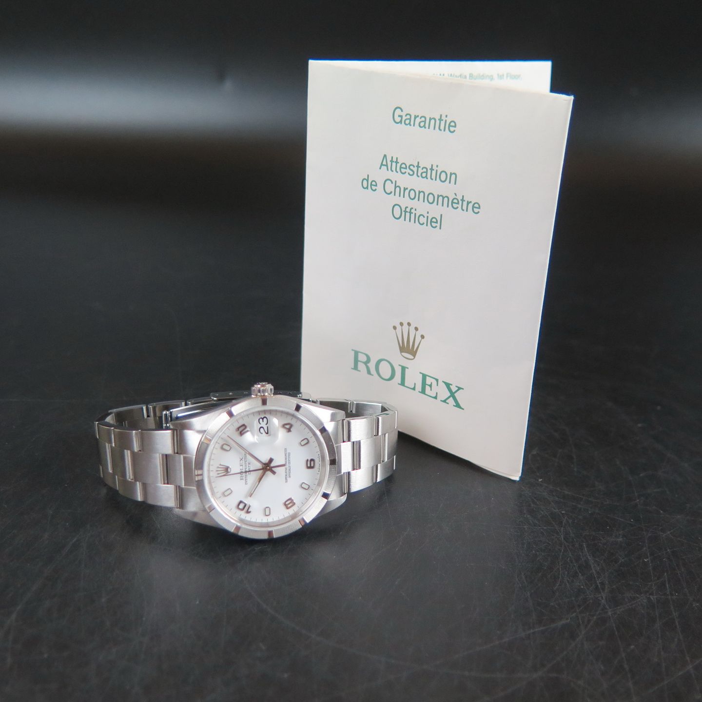 Rolex Oyster Perpetual Date 115210 (2004) - 34mm Staal (4/4)