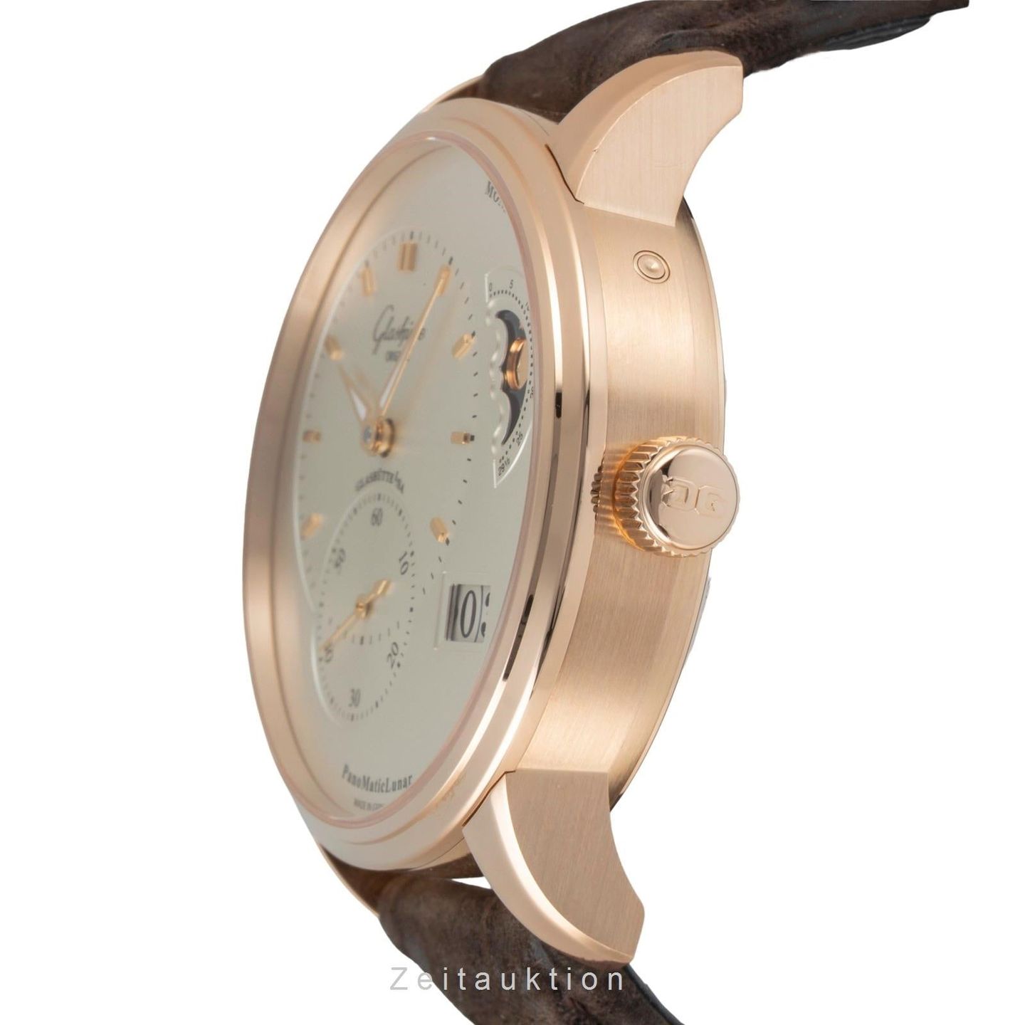 Glashütte Original PanoMaticLunar 1-90-02-45-35-04 (Onbekend (willekeurig serienummer)) - Zilver wijzerplaat 40mm Roodgoud (5/8)