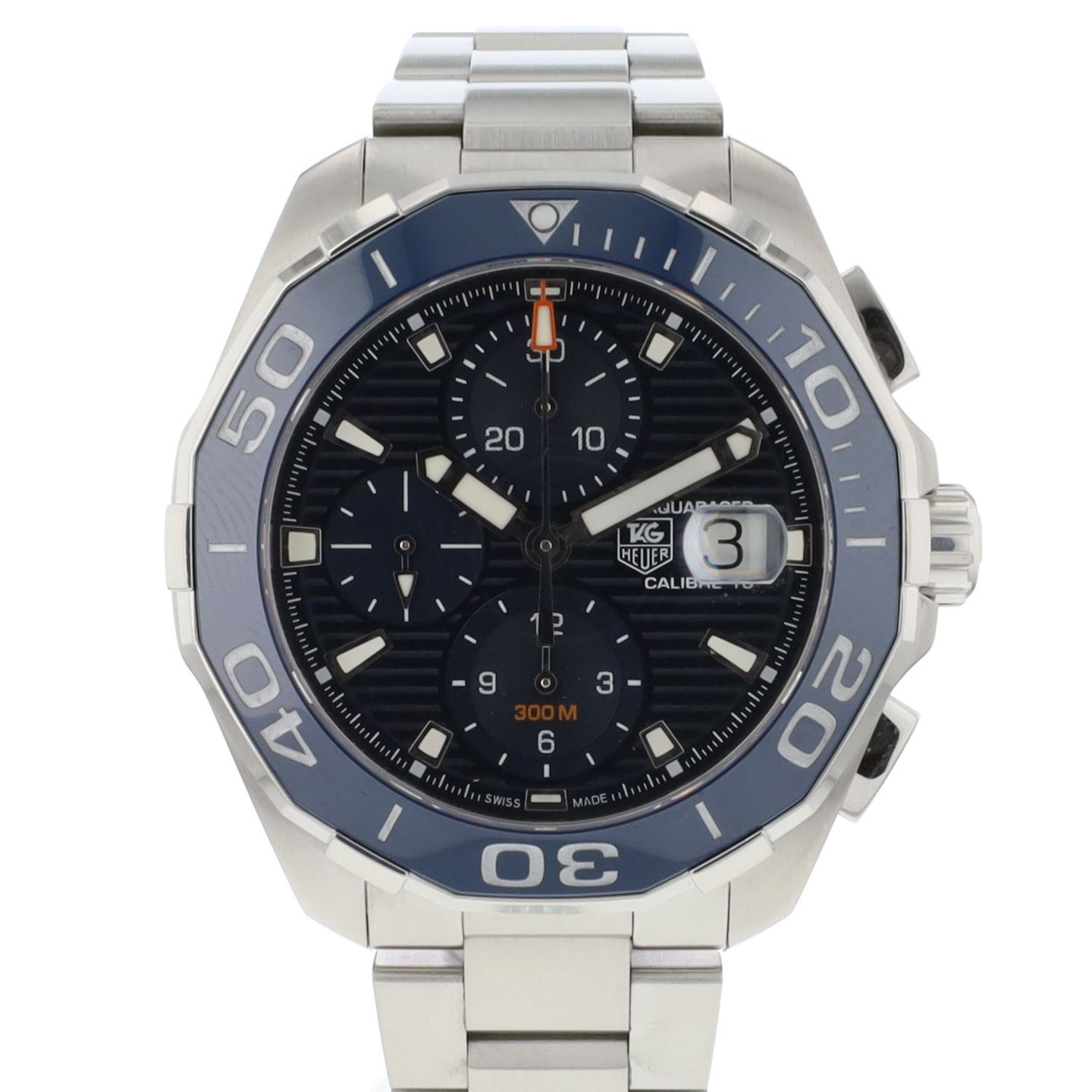 TAG Heuer Aquaracer 300M CAY211B (2017) - Blue dial 43 mm Steel case (1/6)