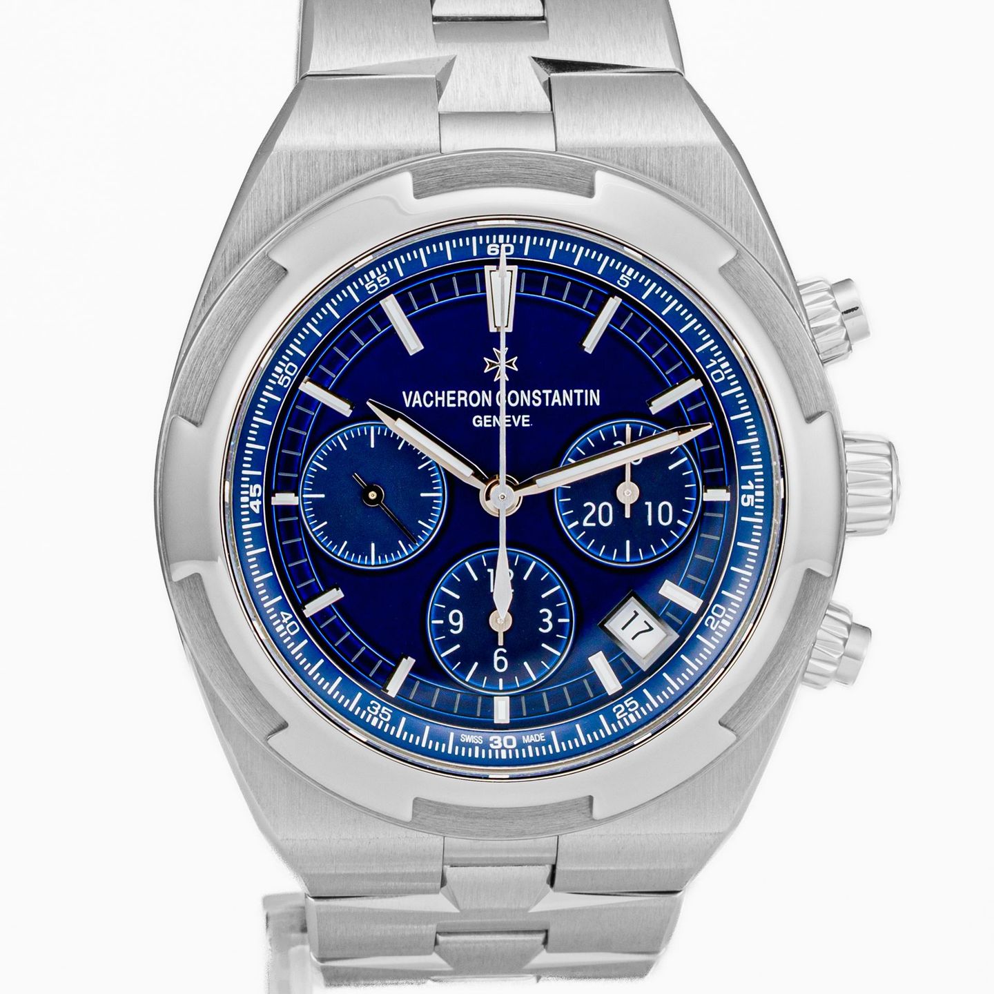 Vacheron Constantin Overseas Chronograph 5500V/110A-B148 (2020) - Blue dial 43 mm Steel case (1/5)
