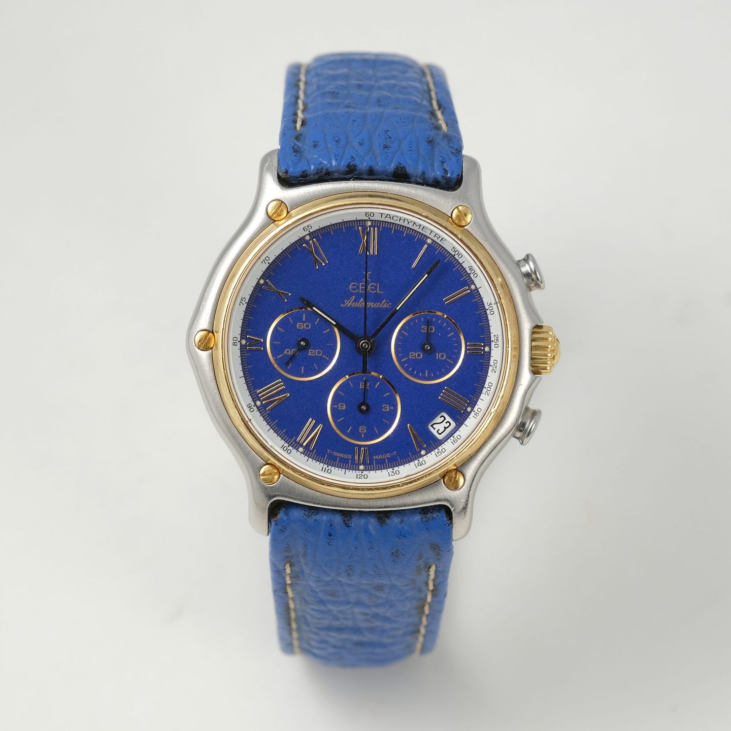 Ebel 1911 1134901 (1992) - Blue dial 40 mm Steel case (5/8)