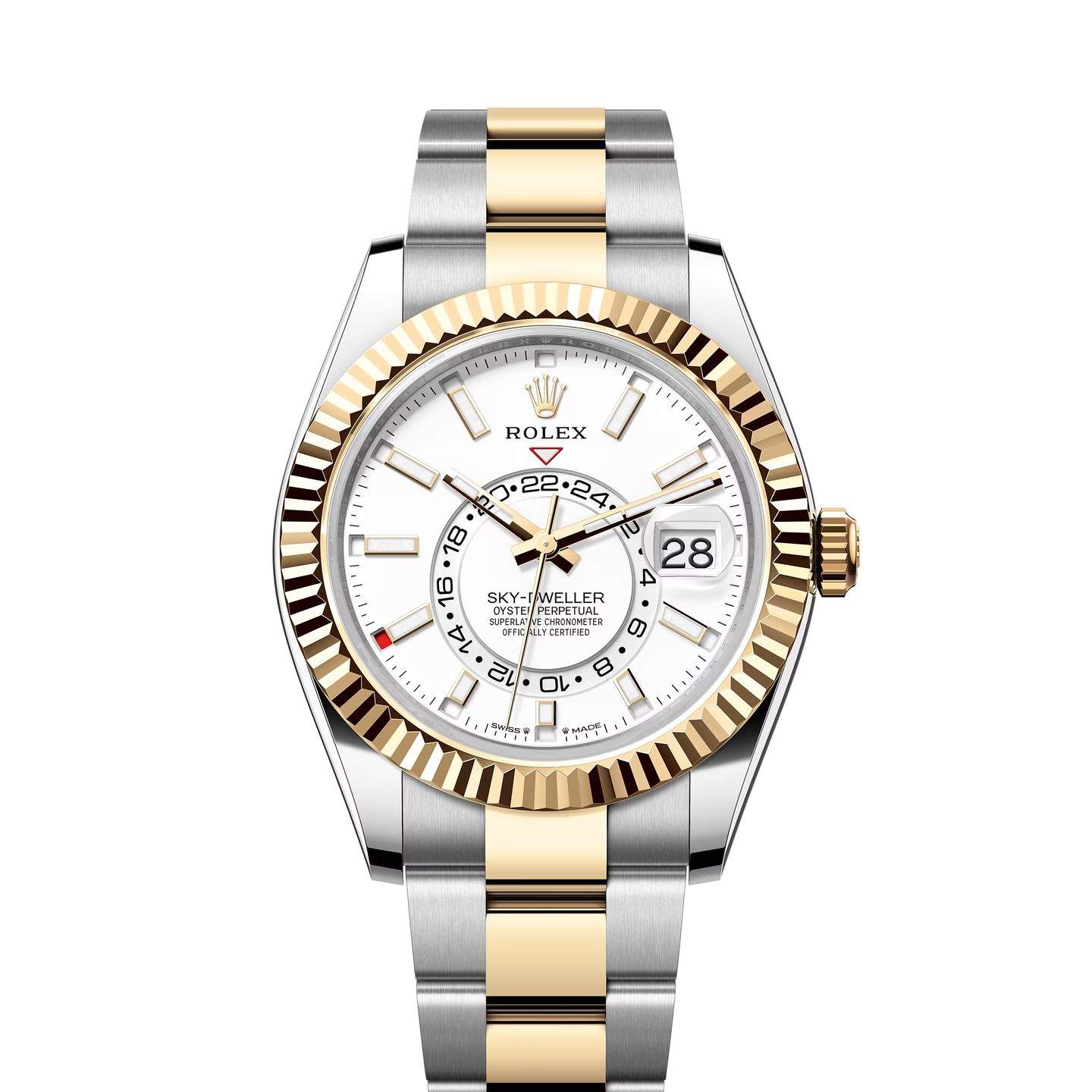 Rolex Sky-Dweller 336933 (2024) - Wit wijzerplaat 42mm Goud/Staal (1/1)