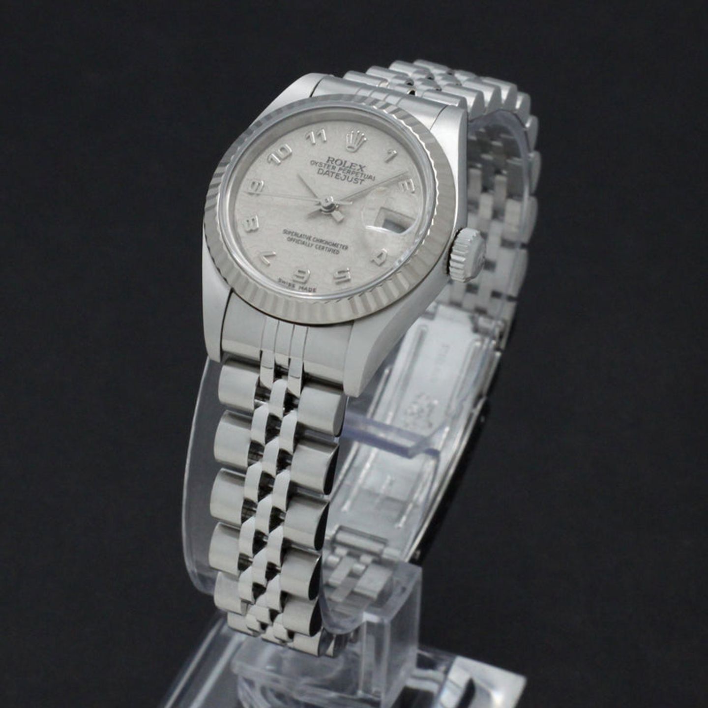 Rolex Lady-Datejust 79174 (2005) - Wit wijzerplaat 26mm Staal (2/7)