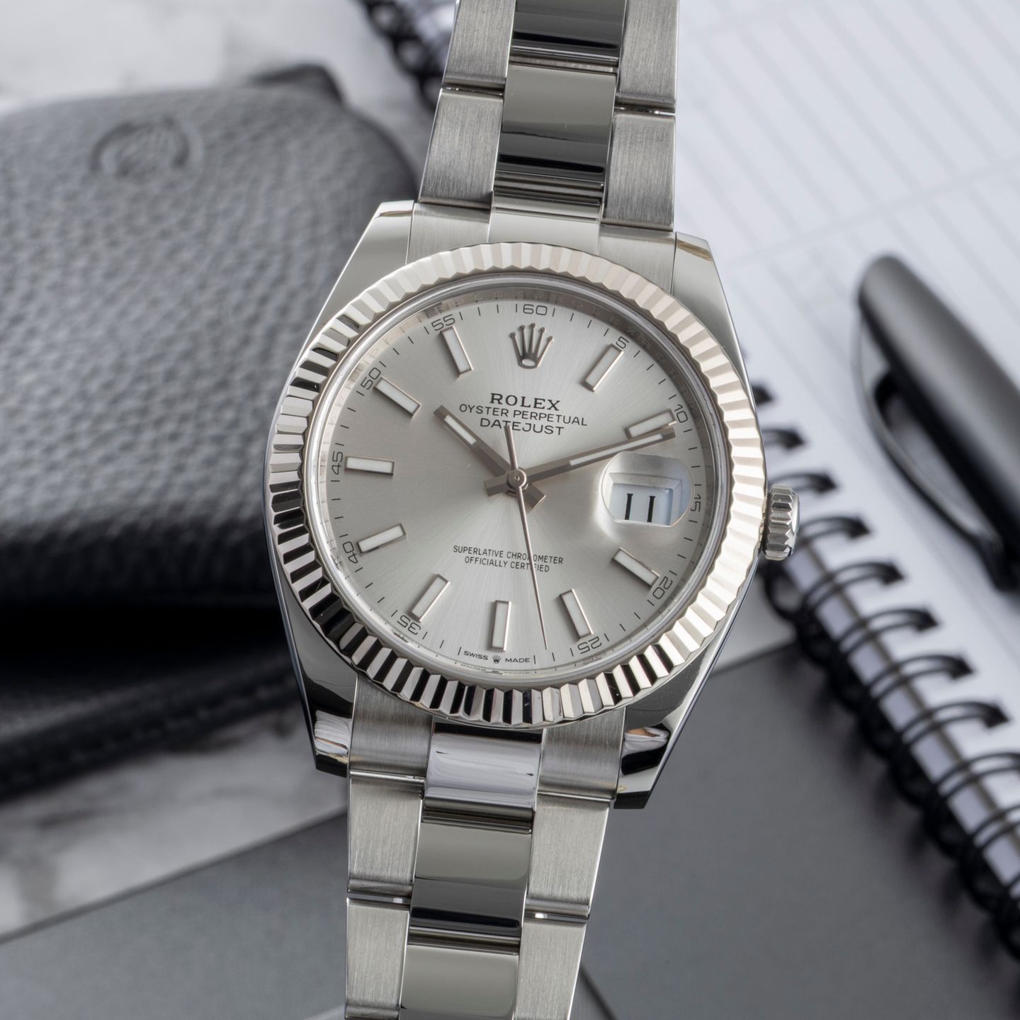 Rolex Datejust 41 126334 (Unknown (random serial)) - Silver dial 41 mm Steel case (3/8)