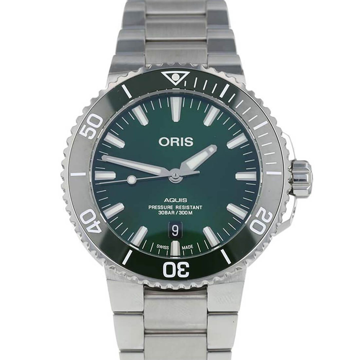 Oris Aquis Date 01 733 7730 4157-07 8 24 05PEB (2023) - Green dial 44 mm Steel case (2/2)