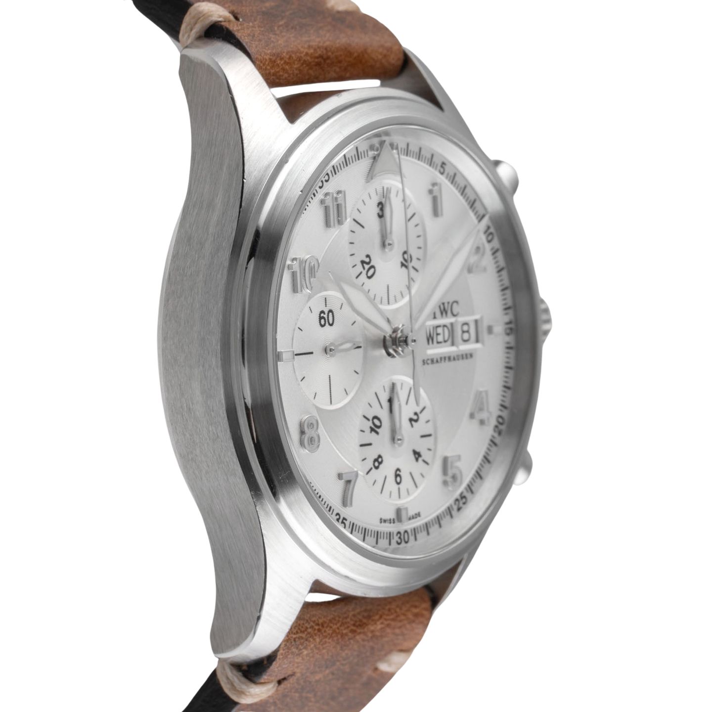 IWC Pilot Spitfire Chronograph IW371702 (2010) - Silver dial 42 mm Steel case (7/8)
