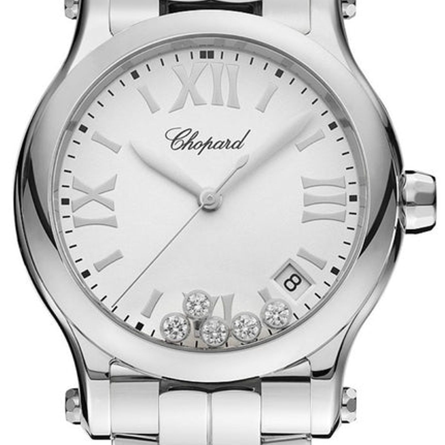 Chopard Happy Sport 278582-3002 (2026) - Wit wijzerplaat 36mm Staal (1/1)