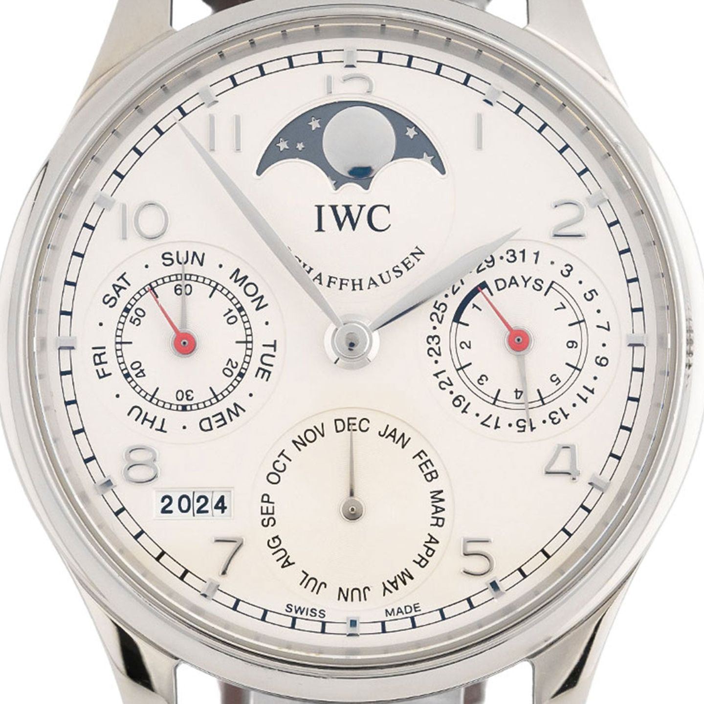 IWC Portuguese Perpetual Calendar IW502308 (2016) - Zilver wijzerplaat 44mm Staal (2/2)