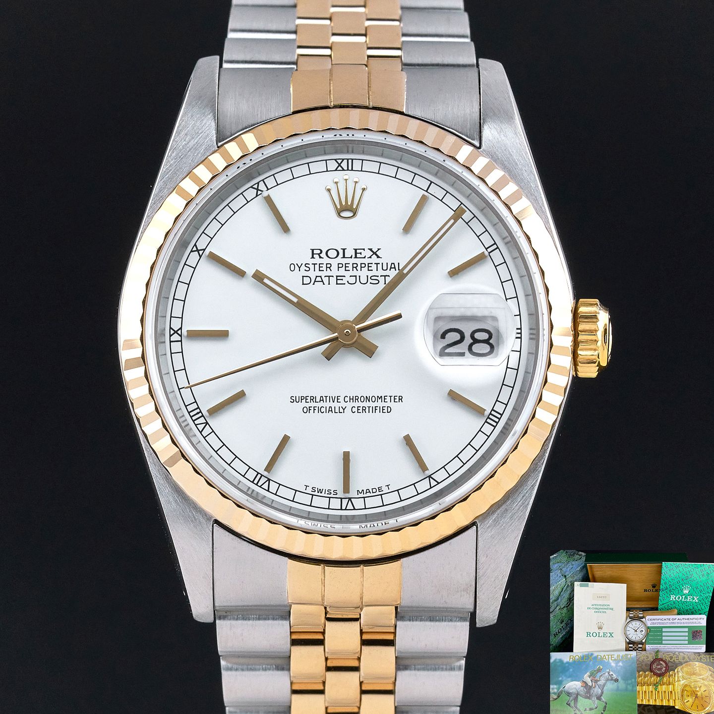 Rolex Datejust 36 16233 (1989) - 36mm Goud/Staal (1/7)