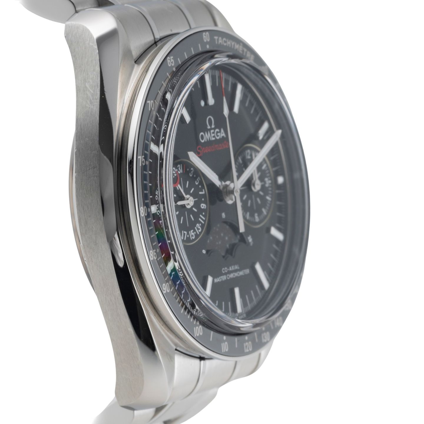 Omega Speedmaster Moonphase 304.30.44.52.01.001 (2019) - Zwart wijzerplaat 44mm Staal (7/8)