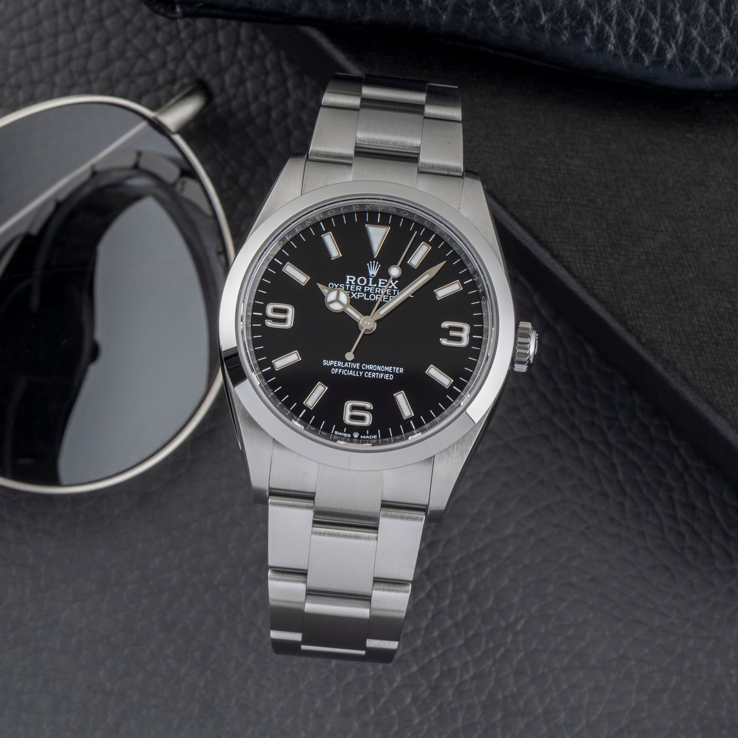 Rolex Explorer 124270 (Unknown (random serial)) - Black dial 36 mm Steel case (1/8)