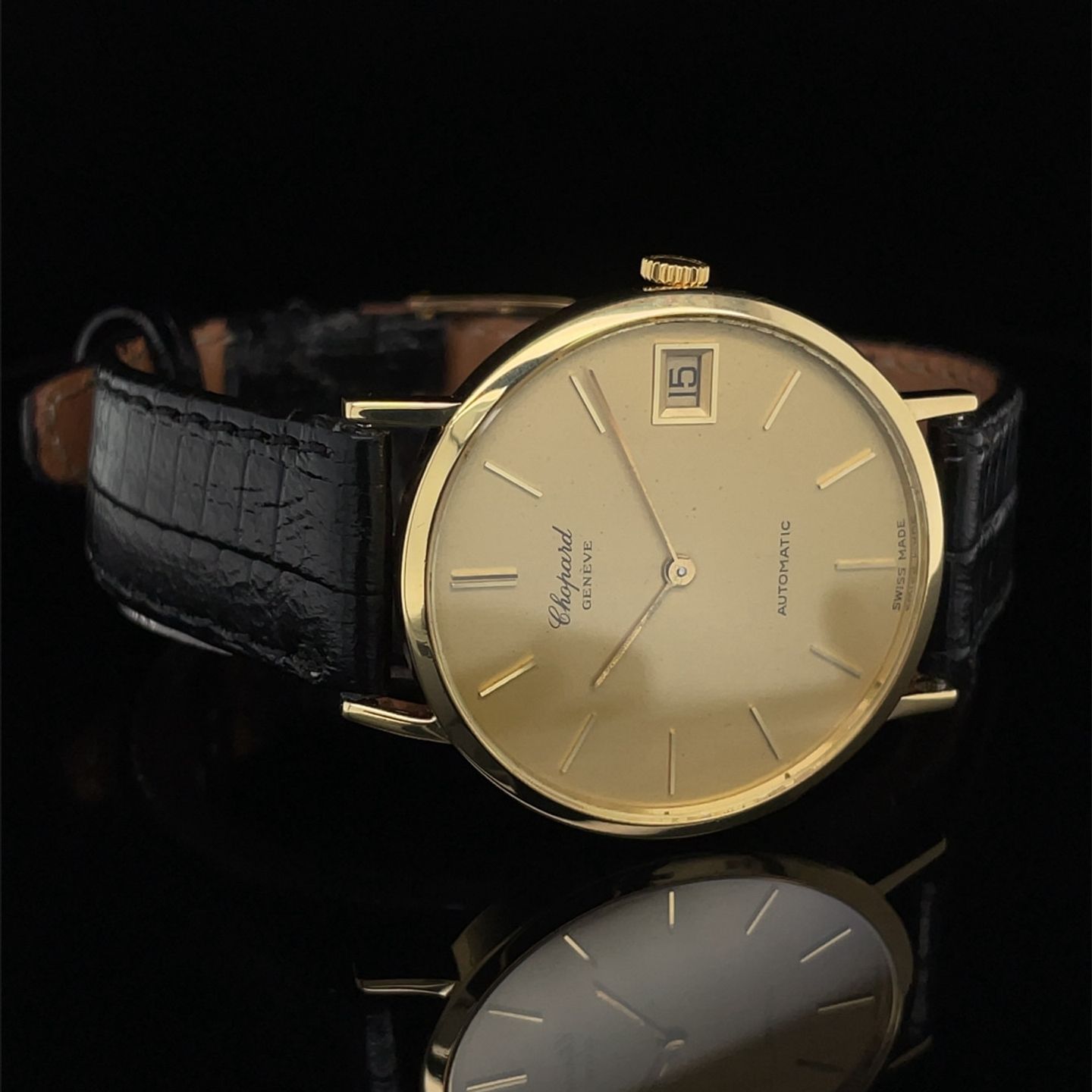 Chopard Vintage 1039 (1960) - Champagne dial 33 mm Yellow Gold case (8/8)