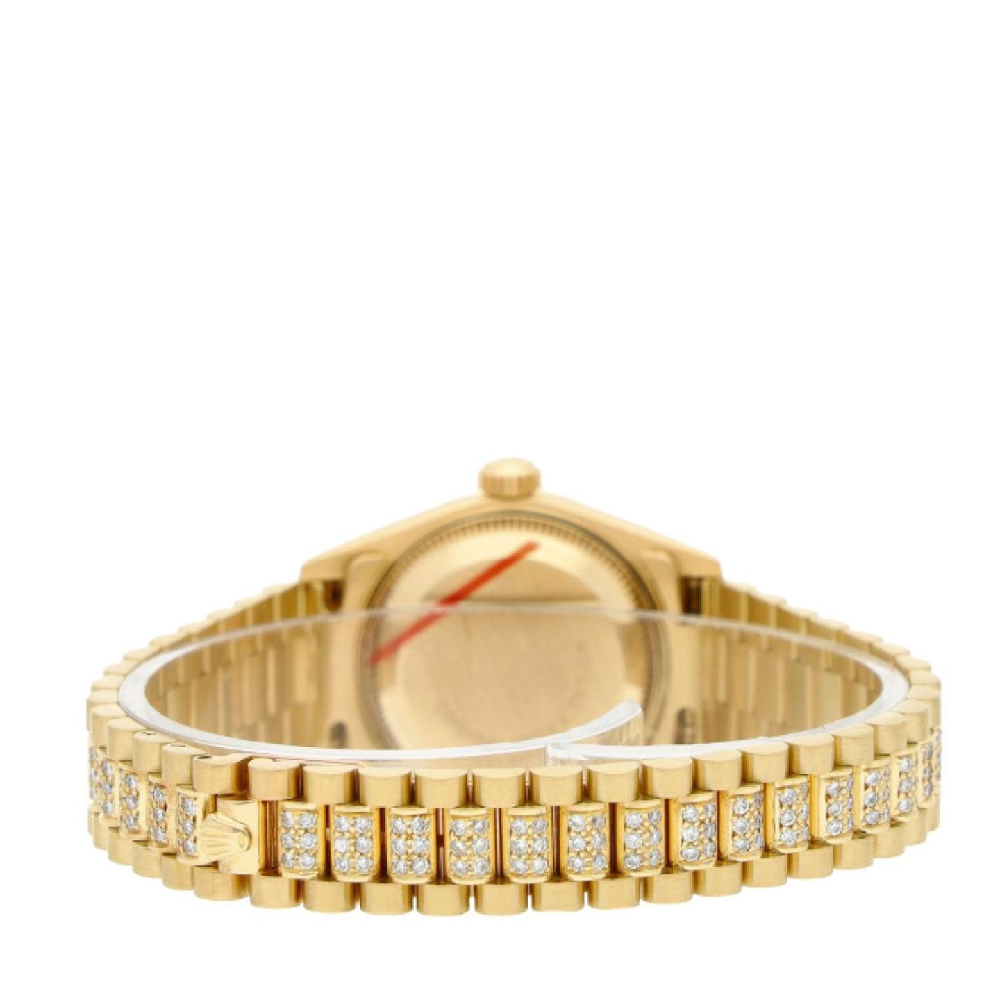 Rolex Lady-Datejust 69278 (1991) - Champagne dial 26 mm Yellow Gold case (4/5)