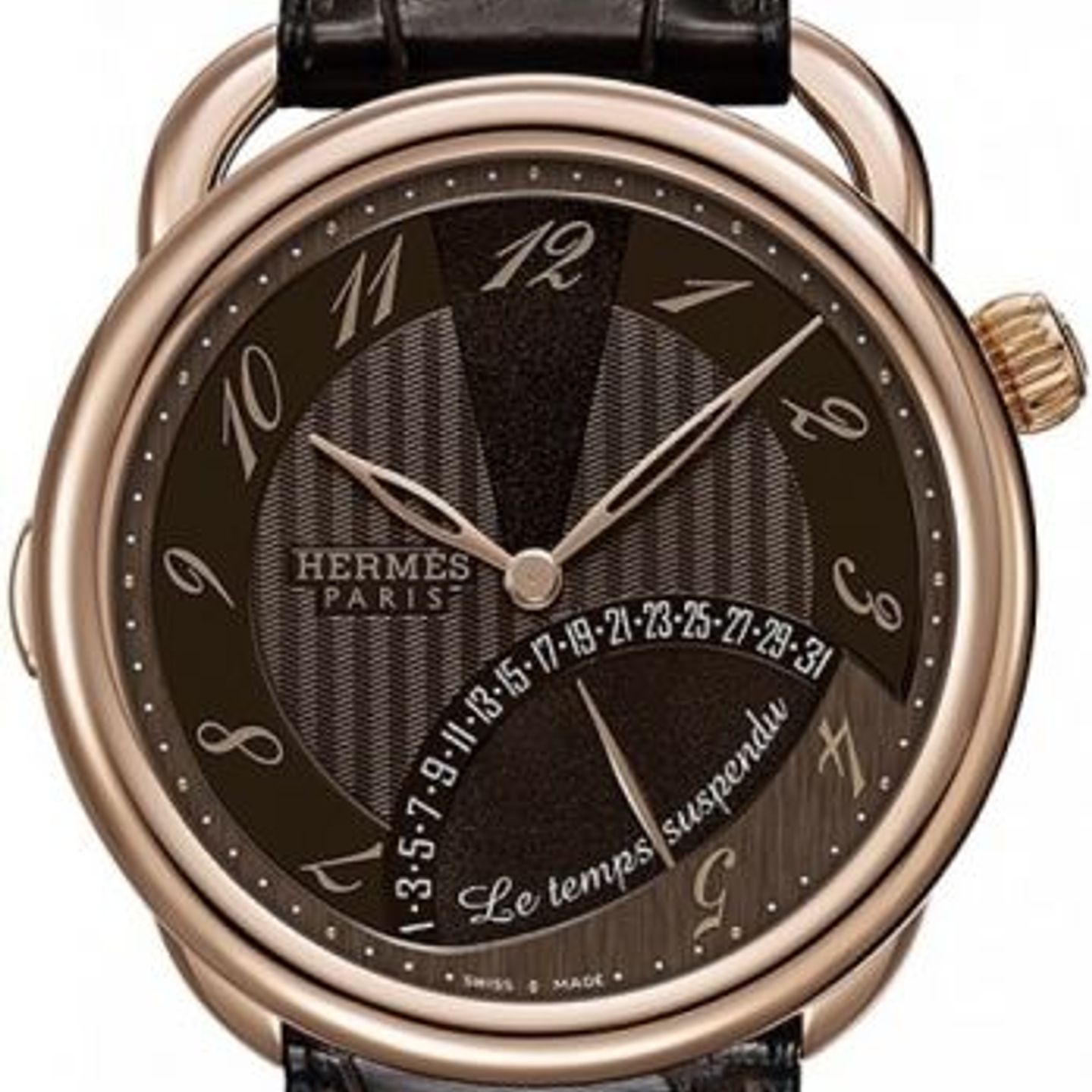 Hermès Unknown 038093WW00 (Unknown (random serial)) - Brown dial 43 mm Rose Gold case (1/1)