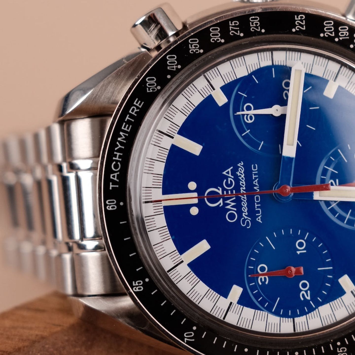 Omega Speedmaster 3510.81 (1996) - Blue dial 39 mm Steel case (3/8)