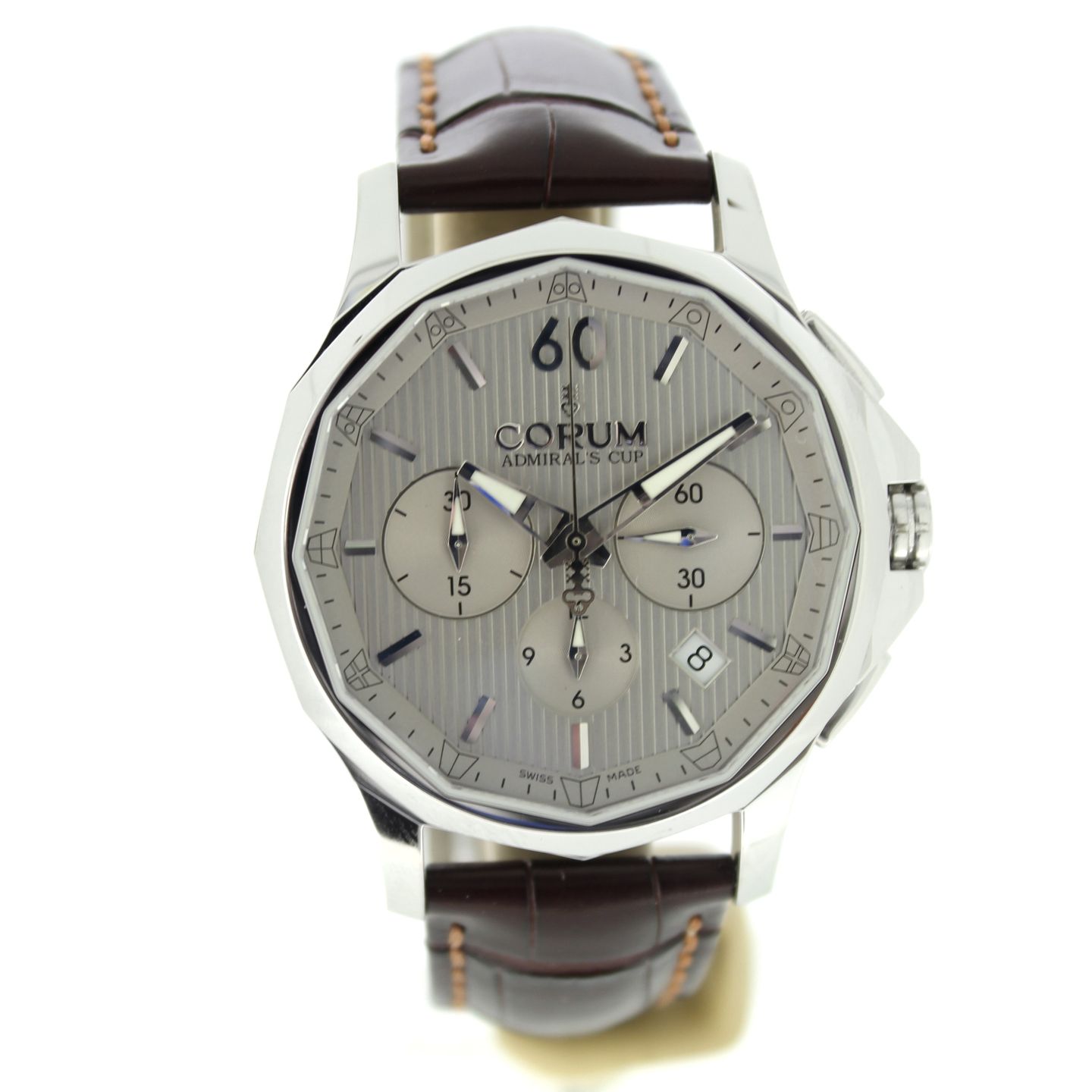 Corum Admiral's Cup Legend 42 984.101.20/0F01 FH10 (Onbekend (willekeurig serienummer)) - Zilver wijzerplaat 45mm Staal (7/7)