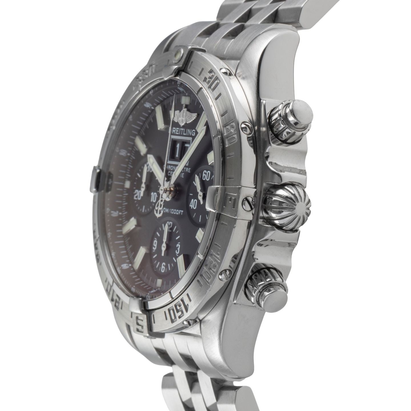 Breitling Blackbird A44359 (2008) - Zwart wijzerplaat 44mm Staal (6/8)