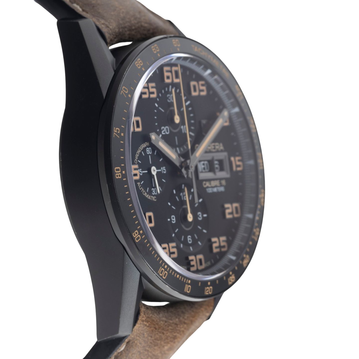 TAG Heuer Carrera Calibre 16 CV2A84.FC6394 (2024) - Black dial 43 mm Titanium case (7/8)