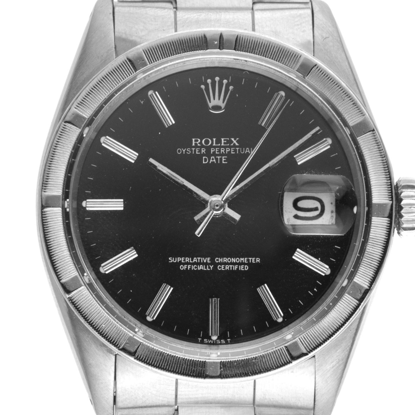 Rolex Oyster Perpetual Date 1501 (1970) - Black dial 34 mm Steel case (1/8)