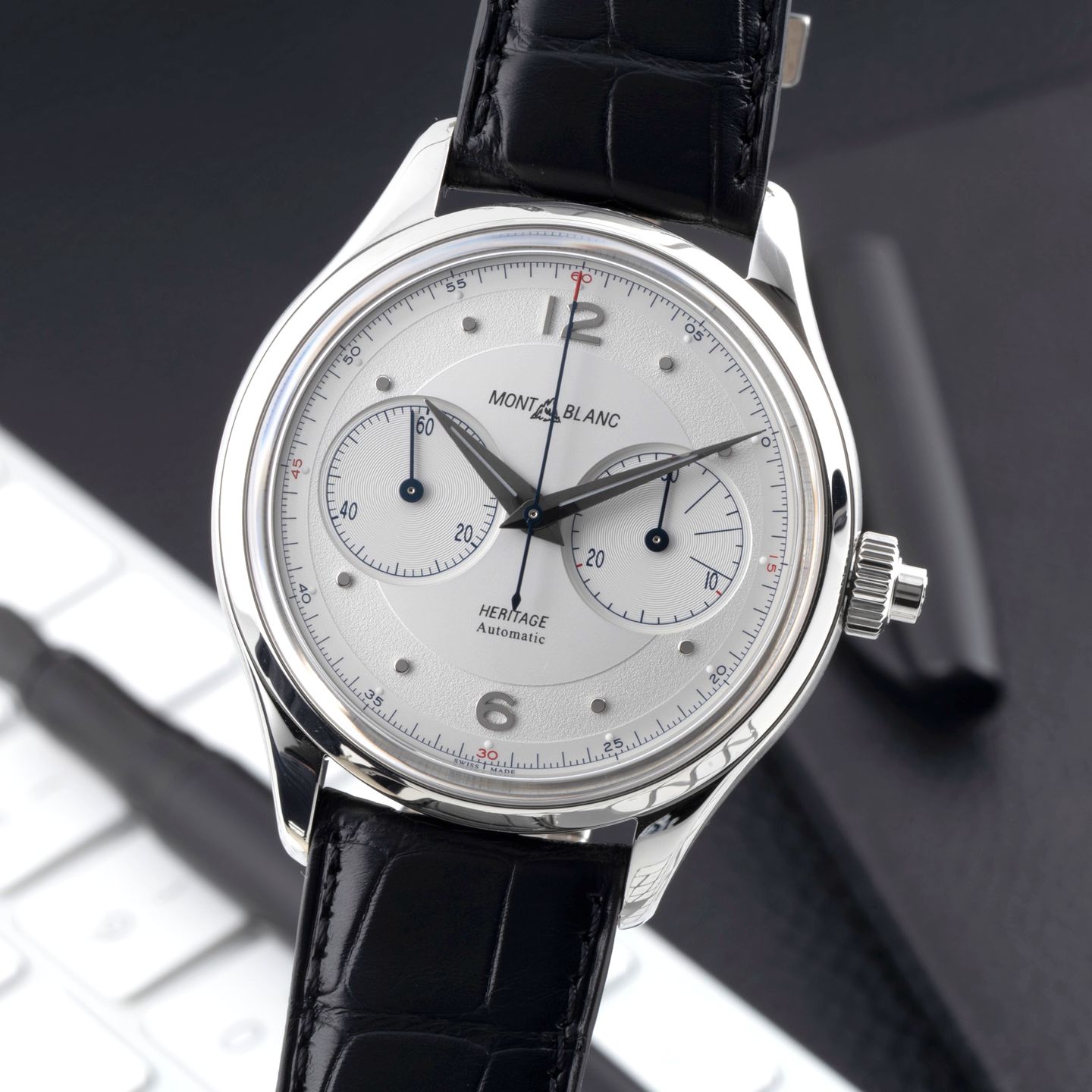 Montblanc Heritage Chronométrie 119951 (Unknown (random serial)) - Silver dial 42 mm Steel case (3/8)