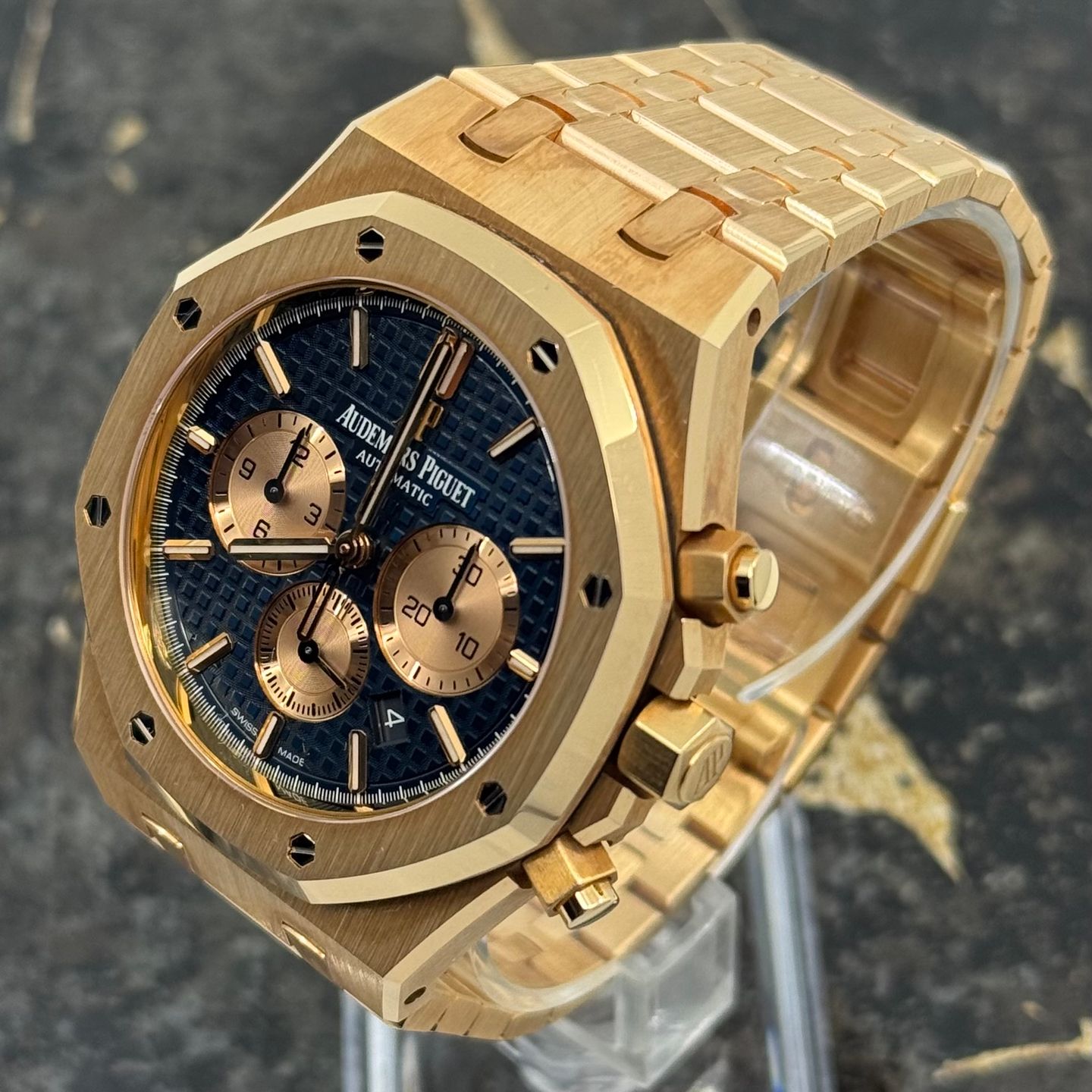 Audemars Piguet Royal Oak Chronograph 26331OR.OO.1220OR.01 (2018) - Blauw wijzerplaat 41mm Roségoud (8/8)