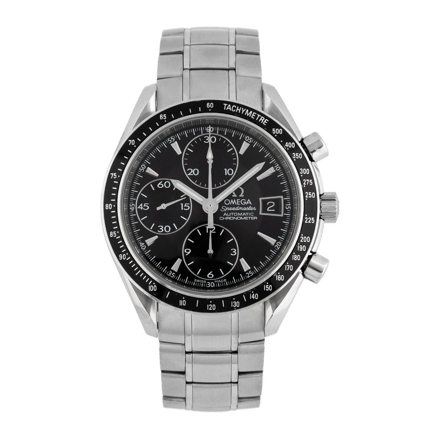 Omega Speedmaster Date 3210.50.00 (2009) - Zwart wijzerplaat 40mm Staal (1/5)