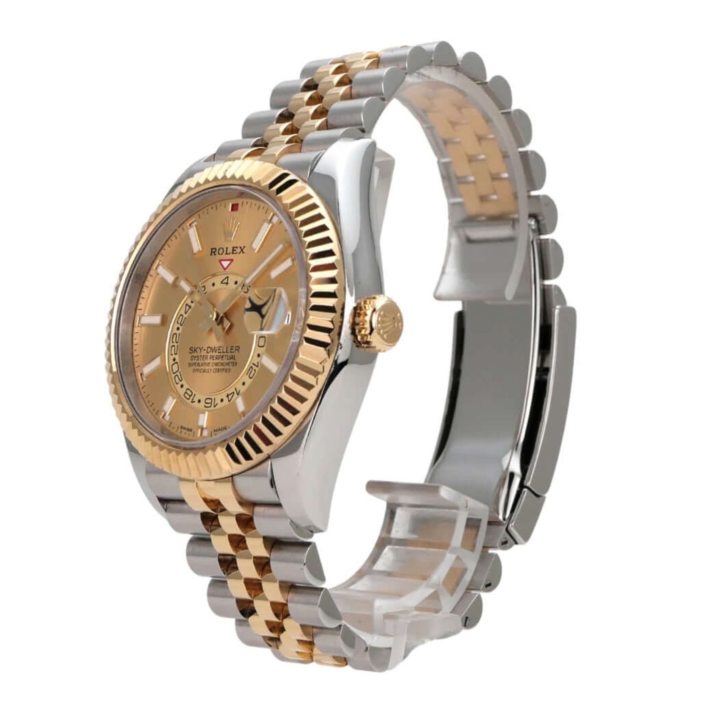 Rolex Sky-Dweller 326933 (2023) - Champagne dial 42 mm Steel case (3/8)