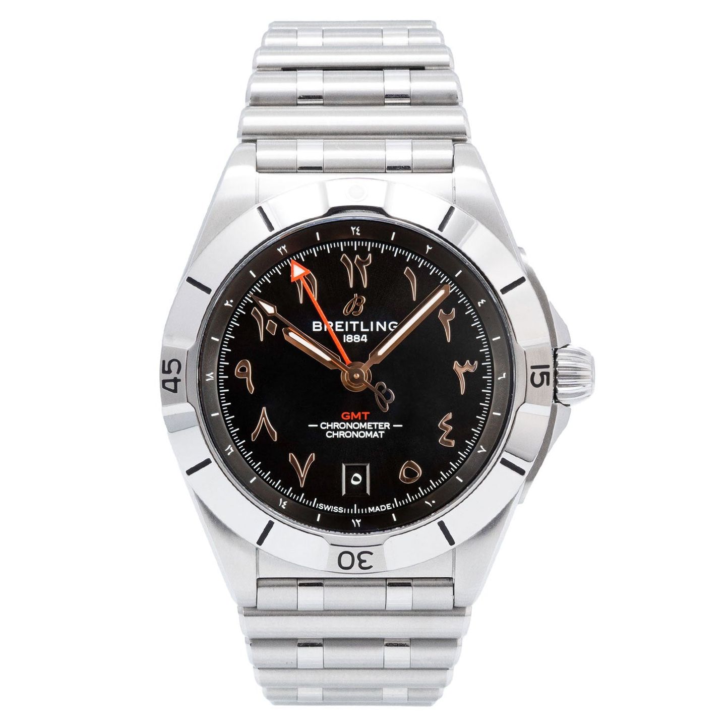 Breitling Chronomat GMT A323982B1B1A1 (Unknown (random serial)) - Black dial 40 mm Steel case (1/4)