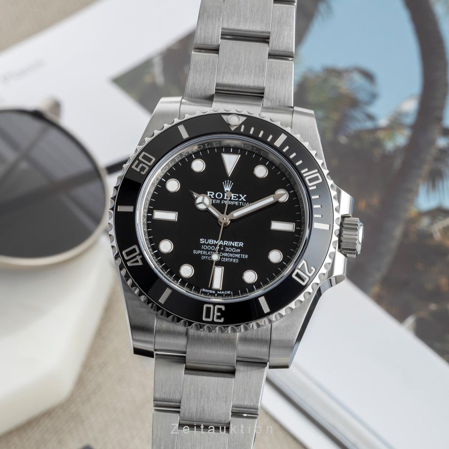 Rolex Submariner No Date 114060 (Onbekend (willekeurig serienummer)) - Zwart wijzerplaat 40mm Staal (1/8)