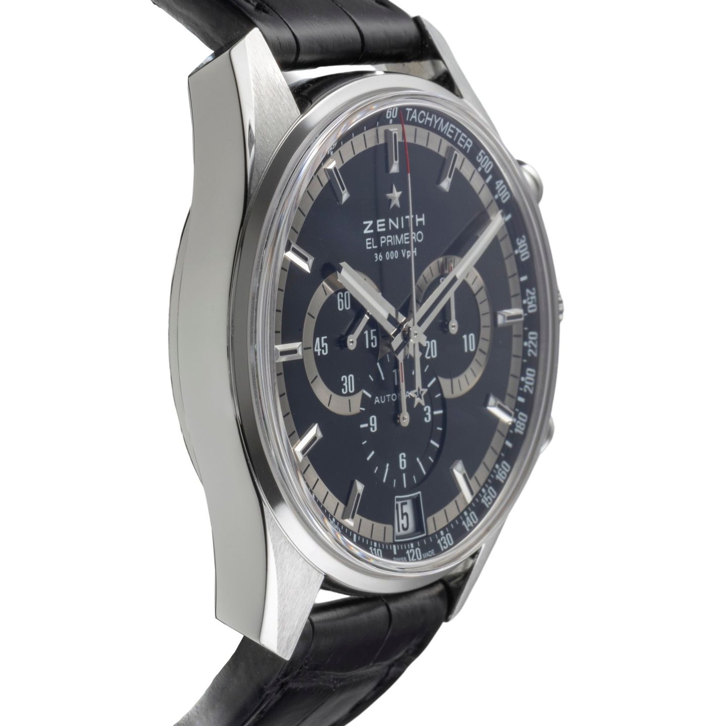 Zenith El Primero 36'000 VpH 03.2040.400/01.C496 (2015) - Zilver wijzerplaat 42mm Staal (7/8)