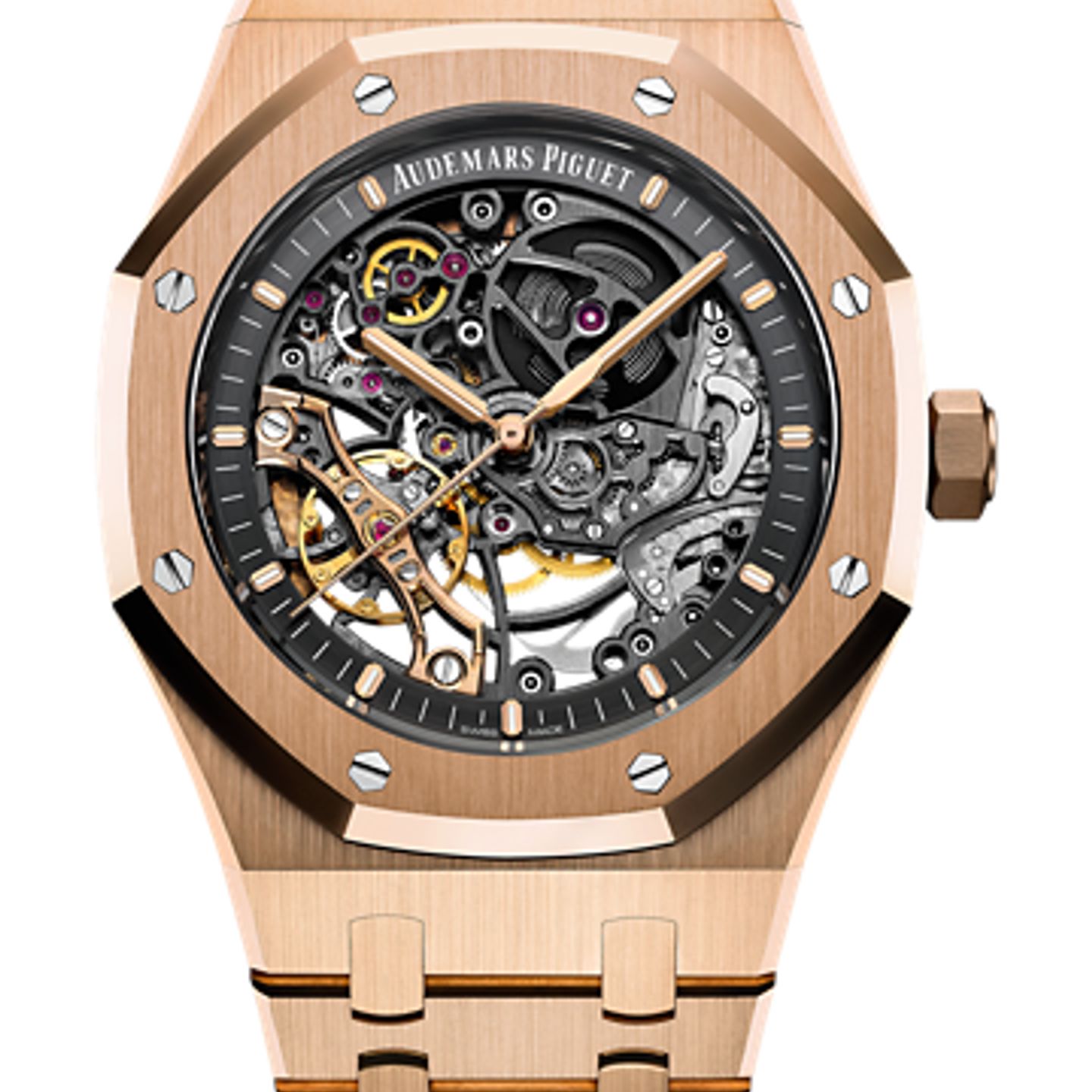 Audemars Piguet Royal Oak Double Balance Wheel Openworked 15407OR.OO.1220OR.01 (2023) - Transparent dial 41 mm Rose Gold case (1/1)