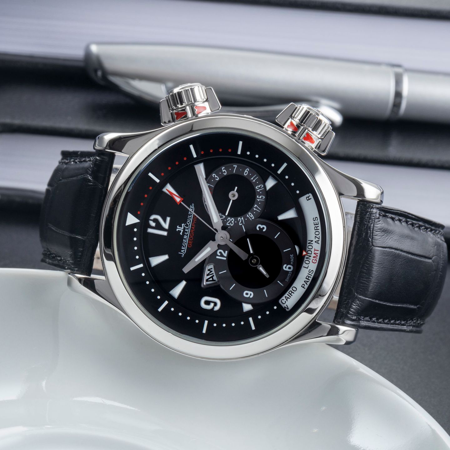 Jaeger-LeCoultre Master Compressor Geographic Q1718470 (2010) - Black dial 42 mm Steel case (2/8)