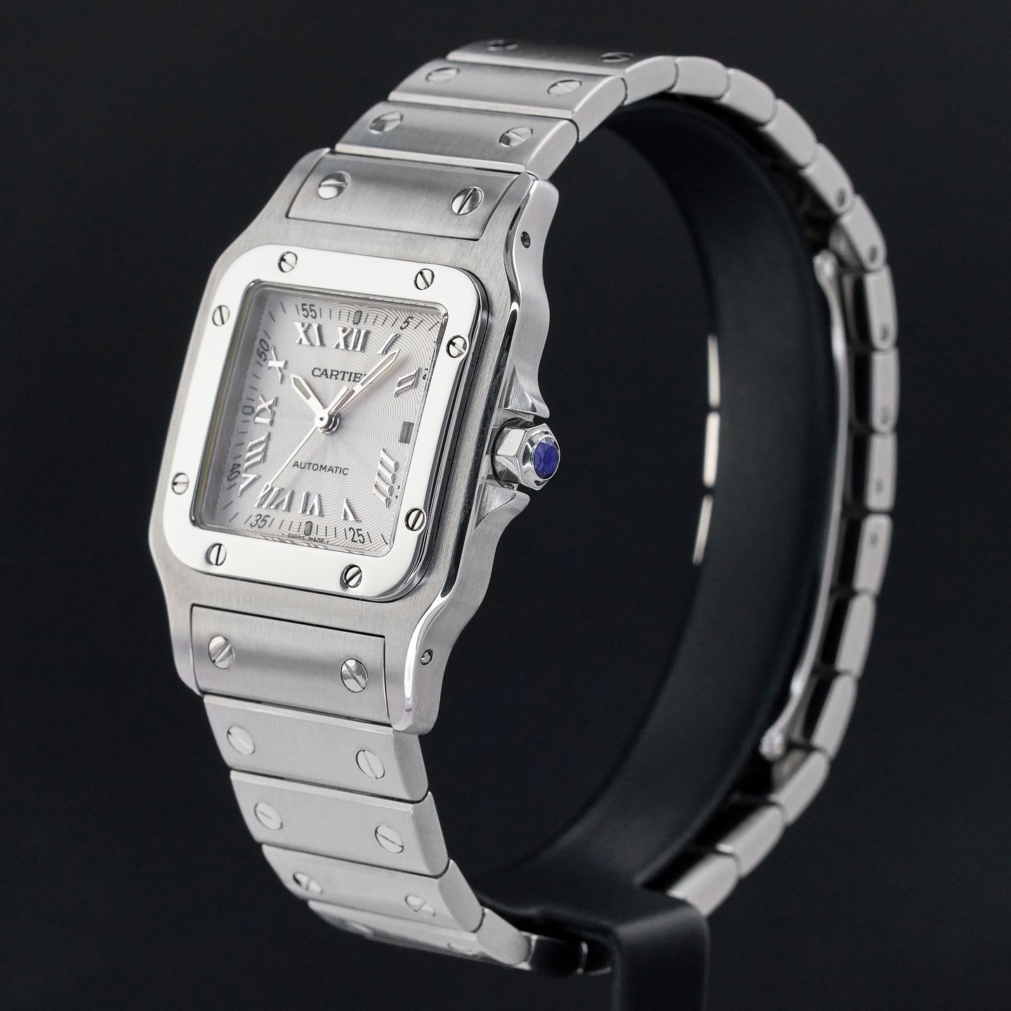 Cartier Santos Galbée 2319 (Onbekend (willekeurig serienummer)) - Zilver wijzerplaat 29mm Staal (4/8)