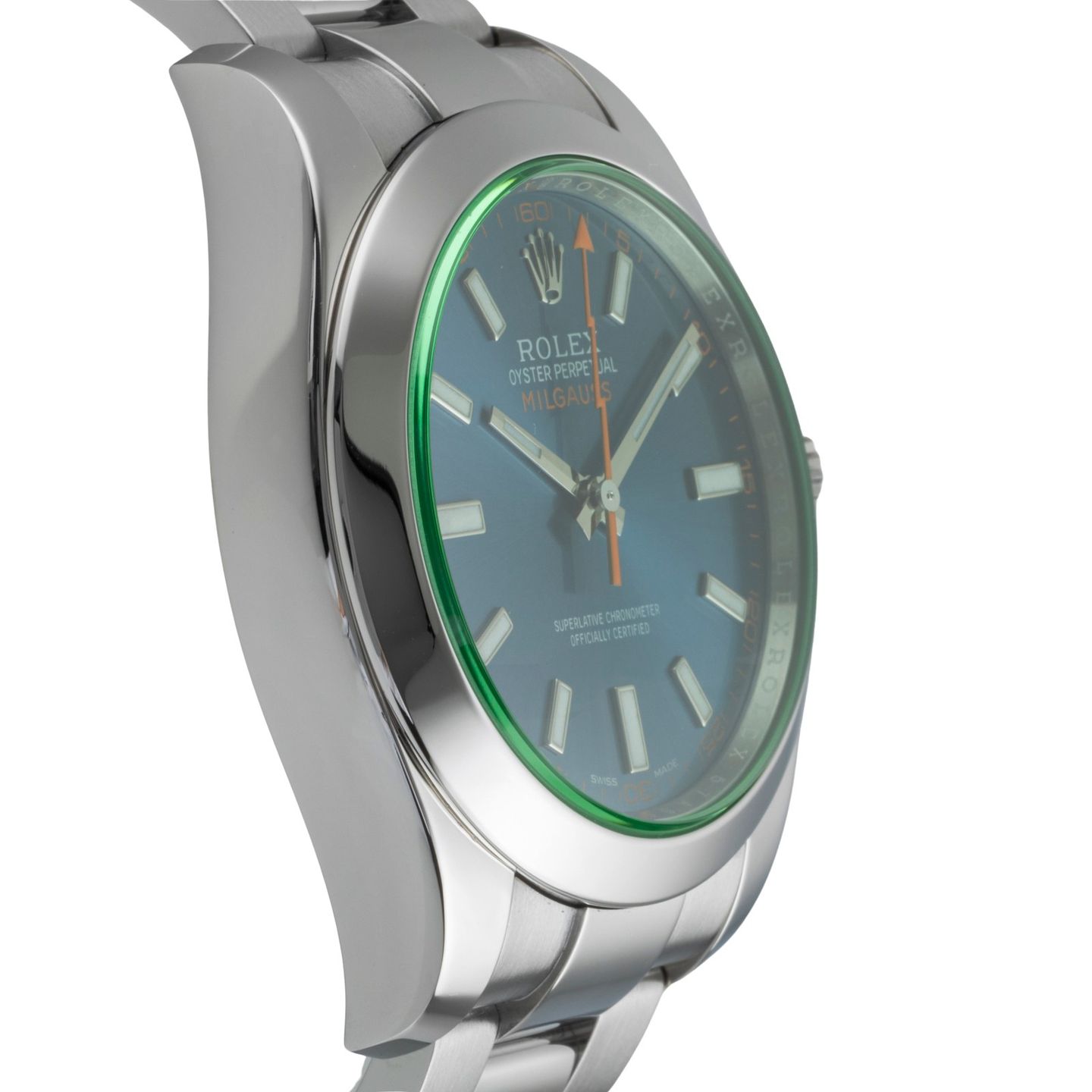Rolex Milgauss 116400GV (Unknown (random serial)) - Blue dial 40 mm Steel case (7/8)