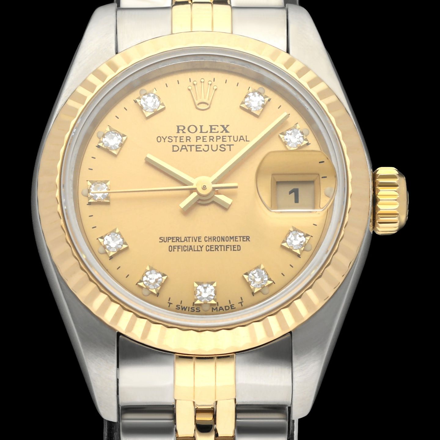 Rolex Lady-Datejust 69173G (1998) - 26mm Goud/Staal (1/8)