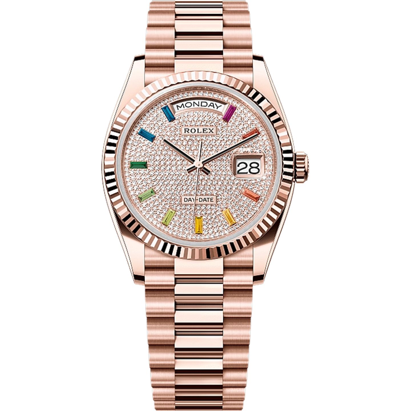 Rolex Day-Date 36 128235 (2025) - Diamant wijzerplaat 36mm Roségoud (1/1)