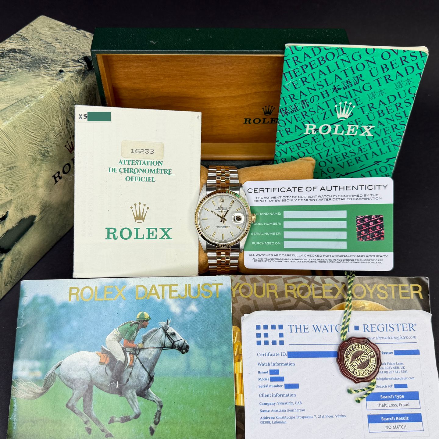 Rolex Datejust 36 16233 (1991) - 36 mm Gold/Steel case (3/8)