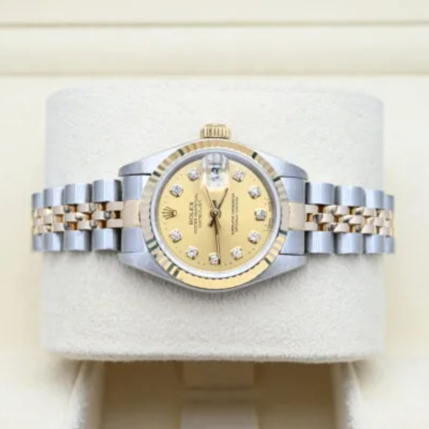Rolex Lady-Datejust 69173 (1996) - Champagne dial 26 mm Gold/Steel case (5/7)