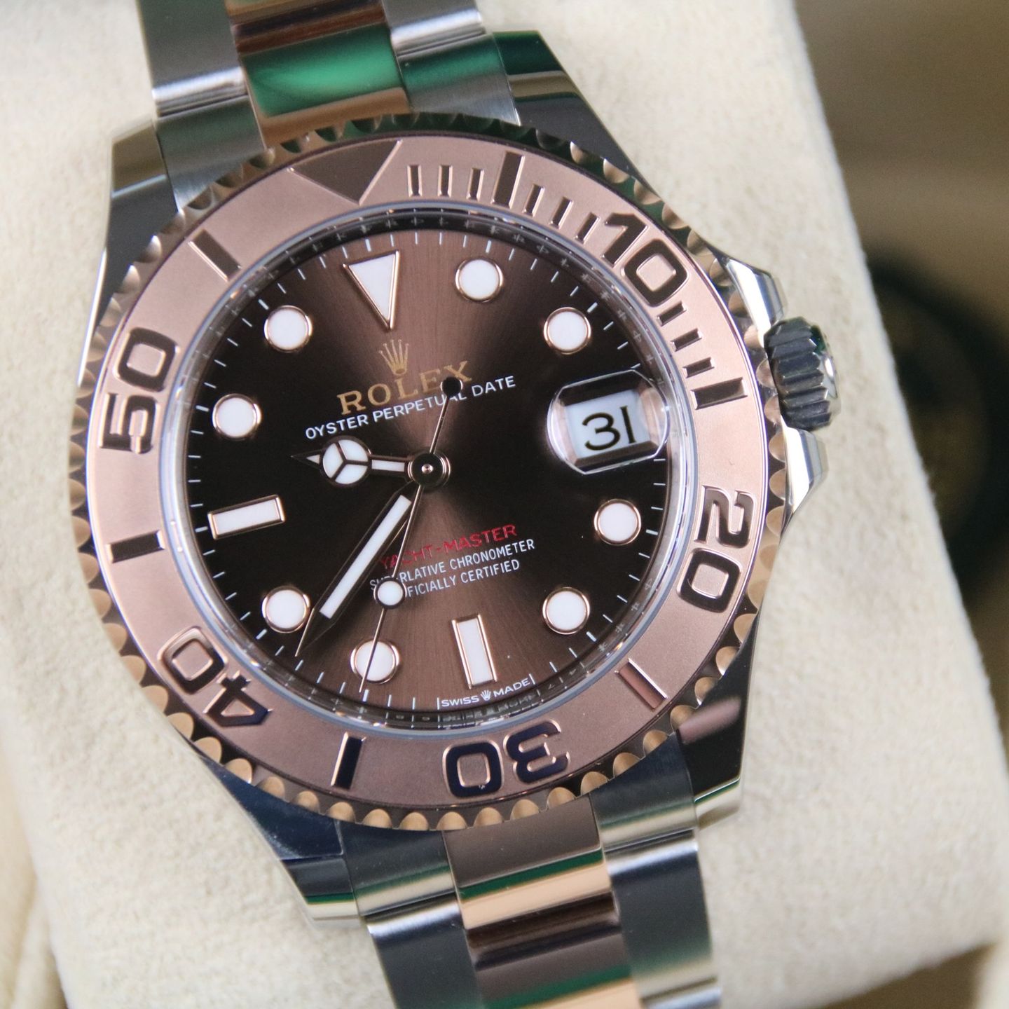 Rolex Yacht-Master 37 268621 (2023) - Bruin wijzerplaat 37mm Staal (1/6)