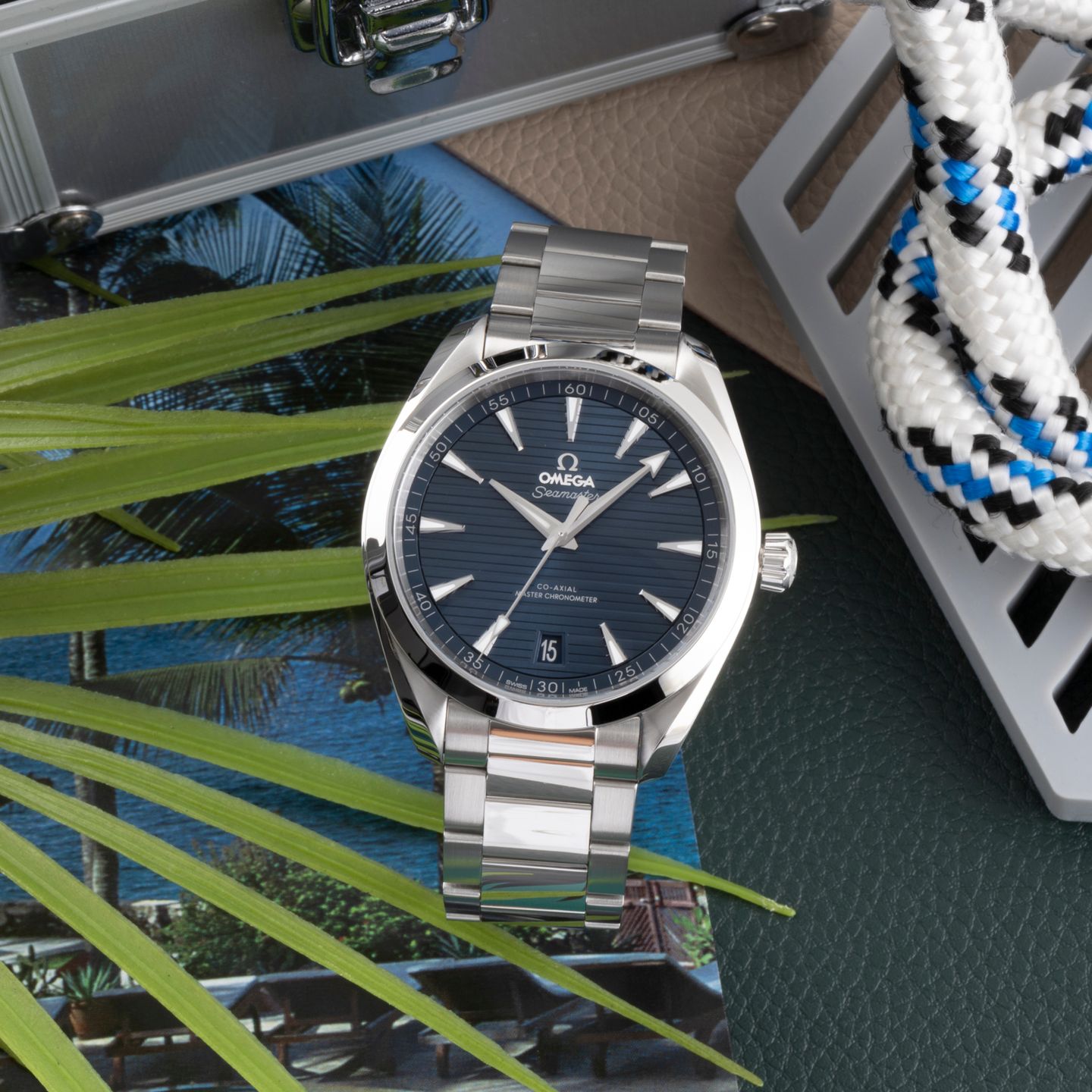 Omega Seamaster Aqua Terra 220.10.41.21.03.004 (Onbekend (willekeurig serienummer)) - Blauw wijzerplaat 41mm Staal (1/8)