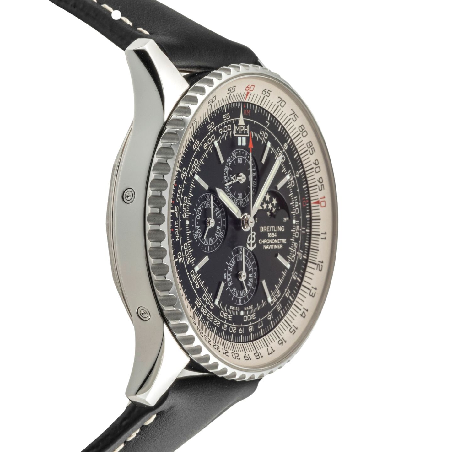 Breitling Navitimer 1461 A1938021/BD20/441X (2014) - Zwart wijzerplaat 48mm Staal (6/8)