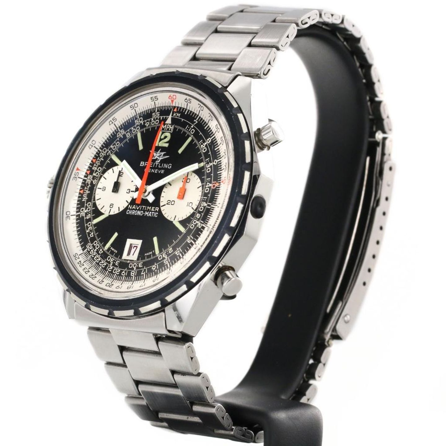 Breitling Chrono-Matic 1806 (Unknown (random serial)) - Black dial 49 mm Steel case (3/3)